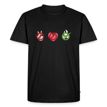 Griller Peace Love Grilling - Men's Premium Organic T-Shirt - black - Front - Nico (187cm)