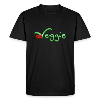 Veggie with tomato - Men's Premium Organic T-Shirt - black - Front - Nico (187cm)