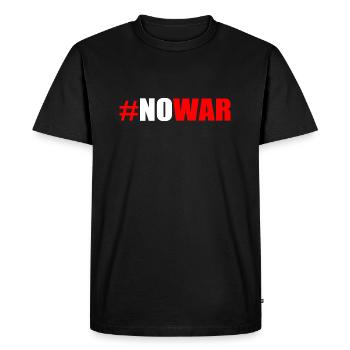 No war - Men's Premium Organic T-Shirt - black - Front - Nico (187cm)