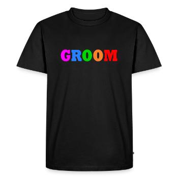 Groom - Men's Premium Organic T-Shirt - black - Front - Nico (187cm)