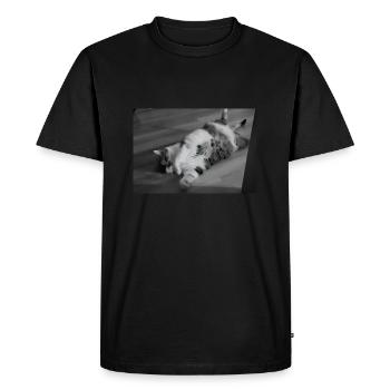 Chemise de sommeil officielle Chat Pyjama Cat Maman - T-shirt Premium bio Homme - noir - Devant - Nico (187cm)
