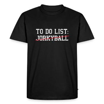 Sport To Do List Jorkyball - Men's Premium Organic T-Shirt - black - Front - Nico (187cm)