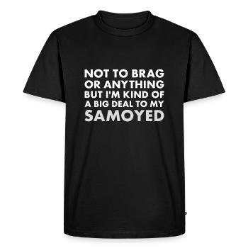 Je suis un gros problème pour mon Samoyède - T-shirt Premium bio Homme - noir - Devant - Nico (187cm)