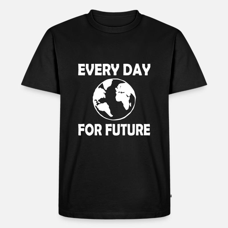 Every day for future - Männer Premium Bio T-Shirt - Schwarz