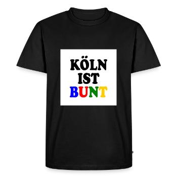 Cologne est colorée - T-shirt Premium bio Homme - noir - Devant - Nico (187cm)