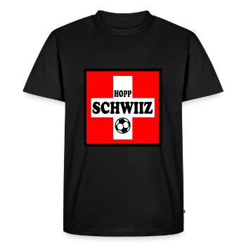 Suisse - T-shirt Premium bio Homme - noir - Devant - Nico (187cm)