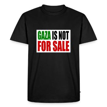 gaza is not for sale - Men's Premium Organic T-Shirt - black - Front - Nico (187cm)