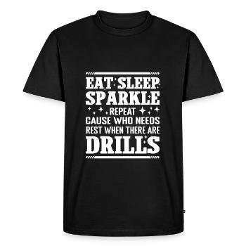 Peinture au diamant Artiste manger dormir Sparkle Diamond - T-shirt Premium bio Homme - noir - Devant - Nico (187cm)