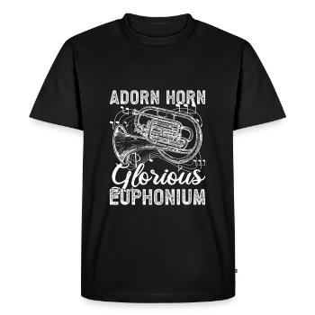 Baryton Joueur Orner Cor Glorieux Euphonium - T-shirt Premium bio Homme - noir - Devant - Nico (187cm)