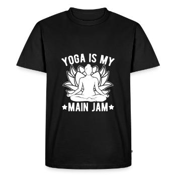 Pilates Enthusiasts Yoga Is My Main Jam Pilates - Men's Premium Organic T-Shirt - black - Front - Nico (187cm)