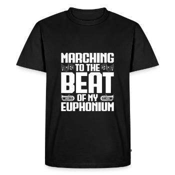 Baritone Player Marching The Beat Euphonium - Men's Premium Organic T-Shirt - black - Front - Nico (187cm)