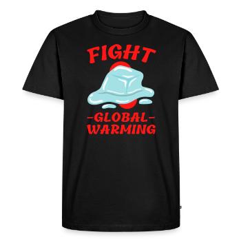 Fight Global Warming - T-shirt Premium bio Homme - noir - Devant - Nico (187cm)