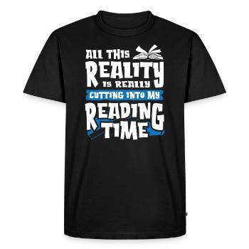 Lecture parfaite - T-shirt Premium bio Homme - noir - Devant - Nico (187cm)