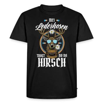 Mei Lederhosn is in da Wäsch Lederhosen Ersatz - T-shirt Premium bio Homme - noir - Devant - Nico (187cm)