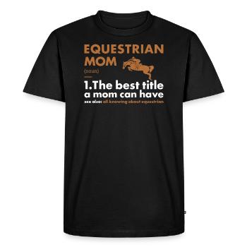 Sports Maman Définition Équestre - T-shirt Premium bio Homme - noir - Devant - Nico (187cm)