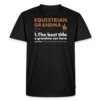 Sport Grand-mère Définition Équestre - T-shirt Premium bio Homme - noir - Devant - Nico (187cm)