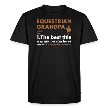 Sport Grand-père Définition Équestre - T-shirt Premium bio Homme - noir - Devant - Nico (187cm)