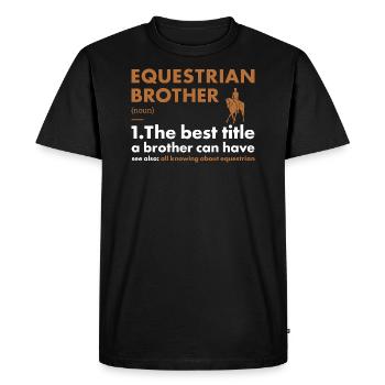 Sport Brother Définition Équestre - T-shirt Premium bio Homme - noir - Devant - Nico (187cm)