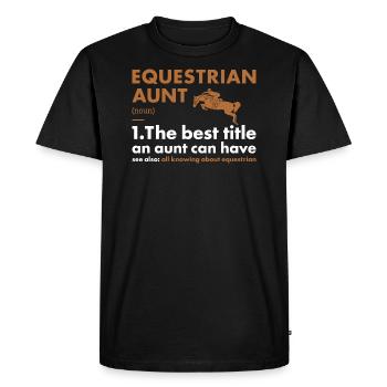 Sport Tante Définition Équestre - T-shirt Premium bio Homme - noir - Devant - Nico (187cm)