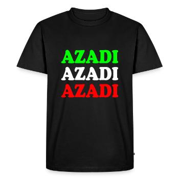Azadi - T-shirt Premium bio Homme - noir - Devant - Nico (187cm)