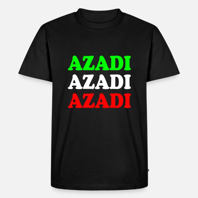 Azadi - Männer Premium Bio T-Shirt - Schwarz
