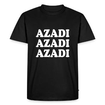 Azadi - T-shirt Premium bio Homme - noir - Devant - Nico (187cm)