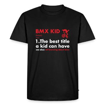 Sport Kid Définition BMX - T-shirt Premium bio Homme - noir - Devant - Nico (187cm)