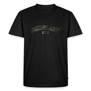 Junglist Camo - Men's Premium Organic T-Shirt - black - Front - Nico (187cm)