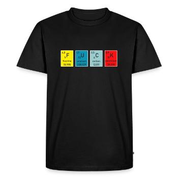 fuck mendeleev - Männer Premium Bio T-Shirt - Schwarz - Vorne - Nico (187cm)