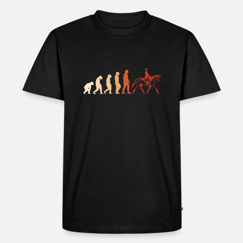 Rider Evolution Eventing - Männer Premium Bio T-Shirt - Schwarz
