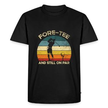Vintgae avant et toujours à égalité, 40ème Bday P - T-shirt Premium bio Homme - noir - Devant - Nico (187cm)