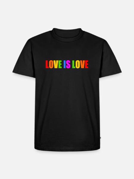 Love is love - Men's Premium Organic T-Shirt - black