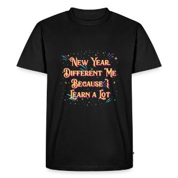 Different me because I have a lot of happy new year myself - Men's Premium Organic T-Shirt - black - Front - Nico (187cm)