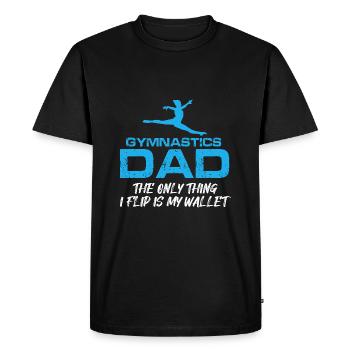 Gymnastique papa Citation drôle juste ce que je suis flip est - T-shirt Premium bio Homme - noir - Devant - Nico (187cm)