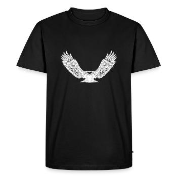 Des aigles en vol pour les fauconniers et les amoureux des oiseaux - T-shirt Premium bio Homme - noir - Devant - Nico (187cm)