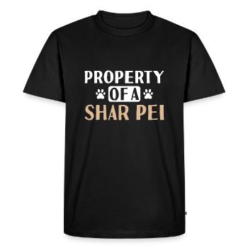 Propriété d’A Shar Pei - T-shirt Premium bio Homme - noir - Devant - Nico (187cm)