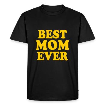 Best mom ever - Men's Premium Organic T-Shirt - black - Front - Nico (187cm)