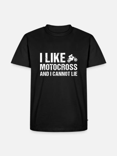 Sport I Like Motocross And I Cannot Lie Motocross - Männer Premium Bio T-Shirt - Schwarz