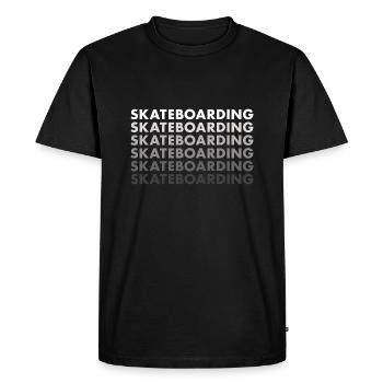 Skateboard sportif - T-shirt Premium bio Homme - noir - Devant - Nico (187cm)