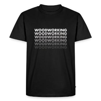 Menuisier Menuiserie - T-shirt Premium bio Homme - noir - Devant - Nico (187cm)