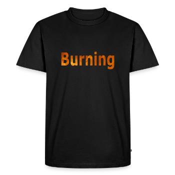 brûlant - T-shirt Premium bio Homme - noir - Devant - Nico (187cm)