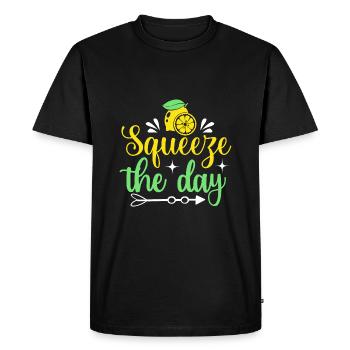 Lemonade Squeeze Day Summer Lovers Lemon Juice - Men's Premium Organic T-Shirt - black - Front - Nico (187cm)