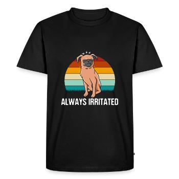 Toujours irrité humour sarcastique drôle -sarka - T-shirt Premium bio Homme - noir - Devant - Nico (187cm)