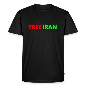 Free iran - Men's Premium Organic T-Shirt - black - Front - Nico (187cm)