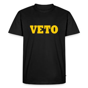 Veto - Men's Premium Organic T-Shirt - black - Front - Nico (187cm)