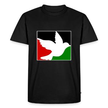 Free palestine - T-shirt Premium bio Homme - noir - Devant - Nico (187cm)