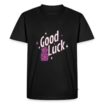 Dés chanceux bonne chance bonne chance bonne chance - T-shirt Premium bio Homme - noir - Devant - Nico (187cm)