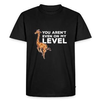 Tu n’es même pas à mon niveau drôle Gira - T-shirt Premium bio Homme - noir - Devant - Nico (187cm)
