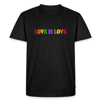 Love is love - T-shirt Premium bio Homme - noir - Devant - Nico (187cm)