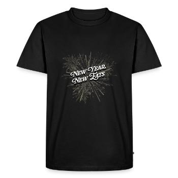 Neujahr Neues Essen Food Bonne année Foodie Nye - T-shirt Premium bio Homme - noir - Devant - Nico (187cm)